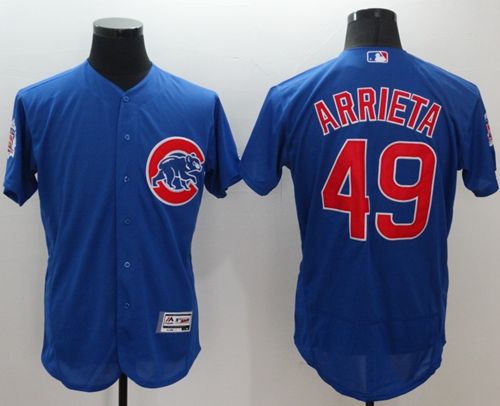 Jake Arrieta Chicago Cubs blue Authentic jersey