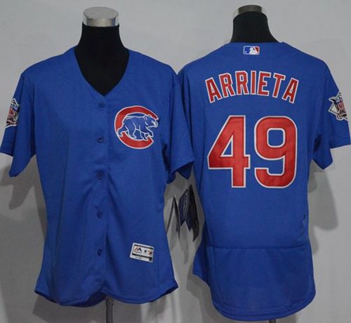 Jake Arrieta Chicago Cubs blue Authentic jersey
