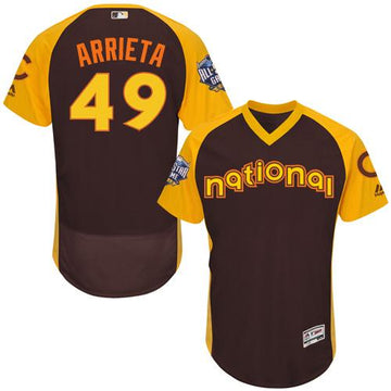 Jake Arrieta Chicago Cubs brown All-Star jersey