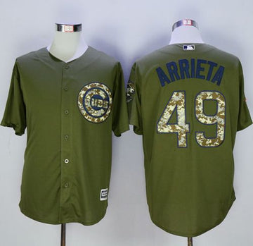 Jake Arrieta Chicago Cubs green Camo jersey