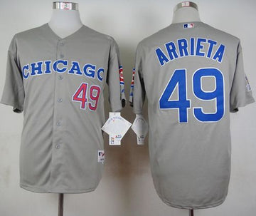 Jake Arrieta Chicago Cubs grey jersey