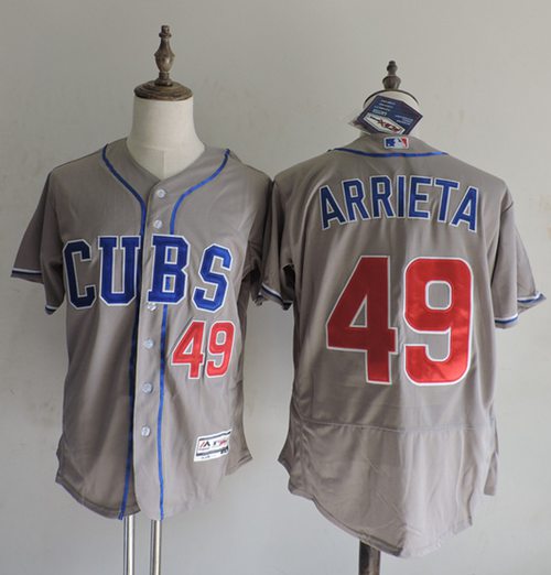 Jake Arrieta Chicago Cubs grey Alternate jersey