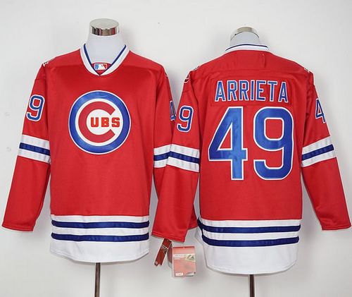 Jake Arrieta Chicago Cubs red jersey