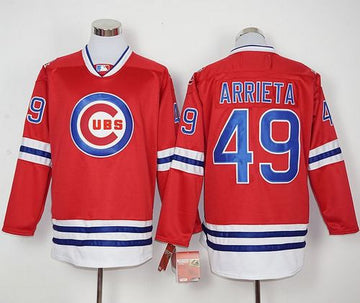 Jake Arrieta Chicago Cubs red jersey