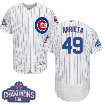 Jake Arrieta Chicago Cubs white Authentic jersey