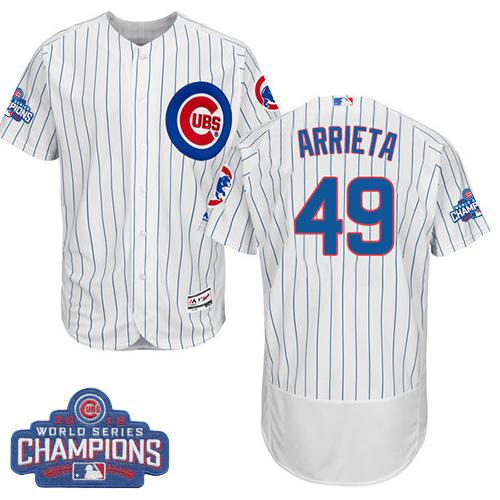 Jake Arrieta Chicago Cubs white Authentic jersey