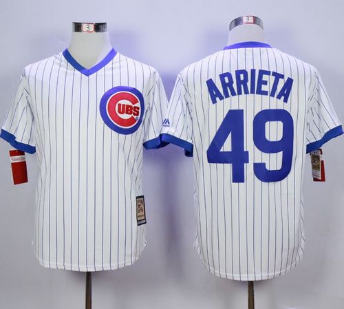 Jake Arrieta Chicago Cubs white Cooperstown jersey