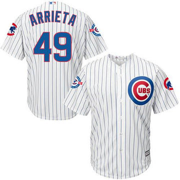 Jake Arrieta Chicago Cubs white jersey