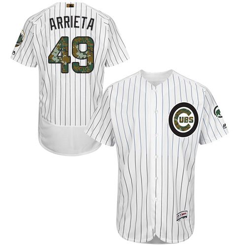 Jake Arrieta Chicago Cubs white Authentic jersey