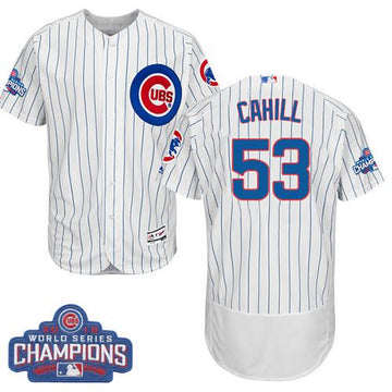 Trevor Cahill Chicago Cubs white Authentic jersey