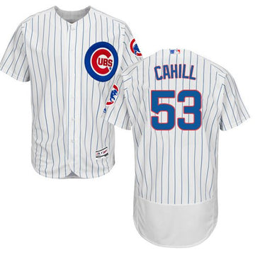 Trevor Cahill Chicago Cubs white Authentic jersey