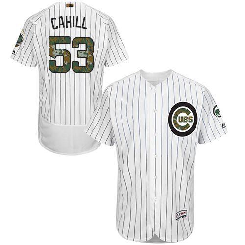 Trevor Cahill Chicago Cubs white Authentic jersey