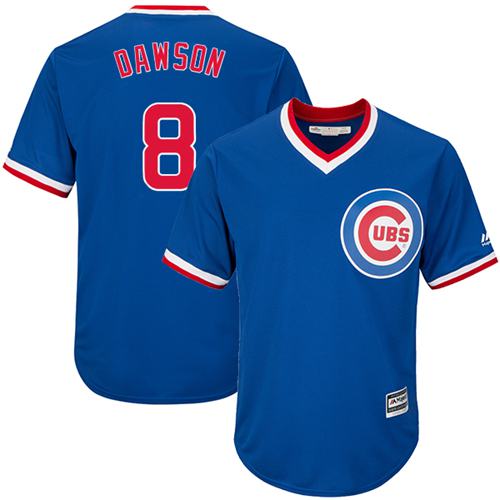 Andre Dawson Chicago Cubs blue Cooperstown jersey