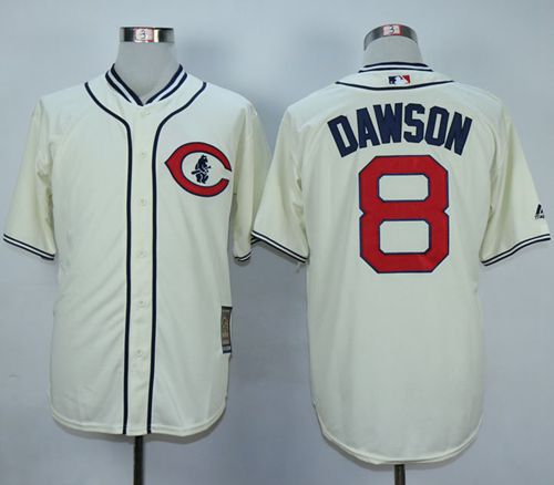 Andre Dawson Chicago Cubs cream jersey