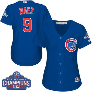 Javier Baez Chicago Cubs blue Alternate jersey
