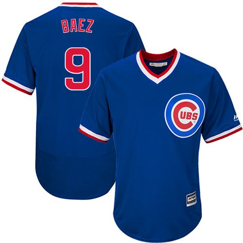 Javier Baez Chicago Cubs blue Authentic jersey