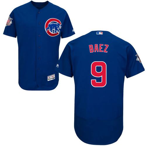 Javier Baez Chicago Cubs blue Authentic jersey