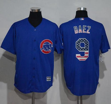 Javier Baez Chicago Cubs blue Fashion jersey