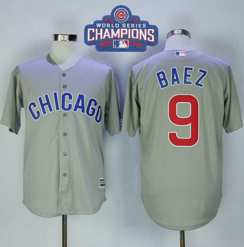 Javier Baez Chicago Cubs grey jersey