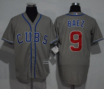 Javier Baez Chicago Cubs grey Alternate jersey