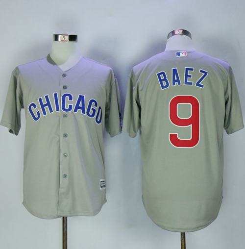 Javier Baez Chicago Cubs grey jersey