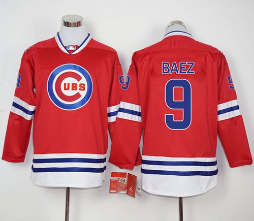 Javier Baez Chicago Cubs red jersey