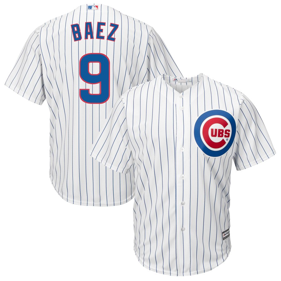 Javier Baez Chicago Cubs white jersey