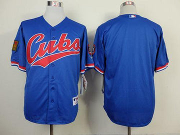 Custom Chicago Cubs blue jersey