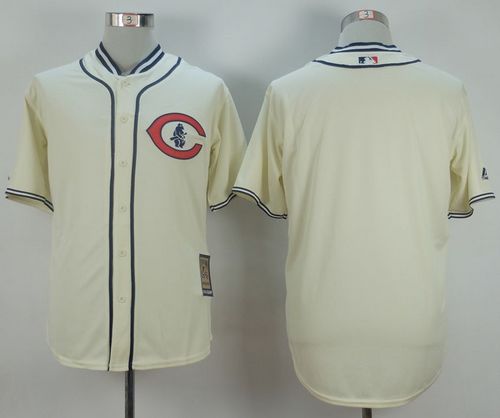 Custom Chicago Cubs cream jersey