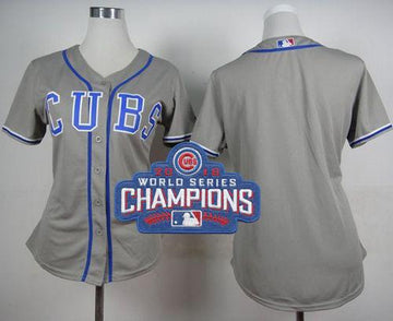 Custom Chicago Cubs grey Alternate jersey