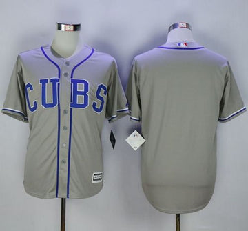 Custom Chicago Cubs grey Alternate jersey