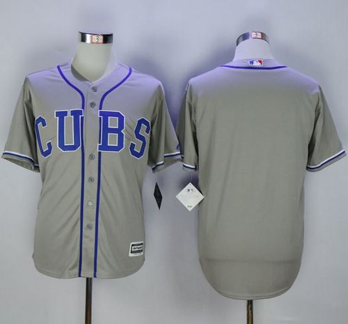 Custom Chicago Cubs grey Alternate jersey