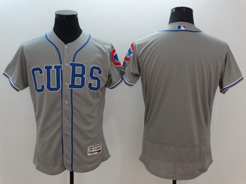 Custom Chicago Cubs grey Alternate jersey