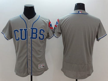 Custom Chicago Cubs grey Alternate jersey