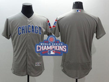 Custom Chicago Cubs grey Authentic jersey