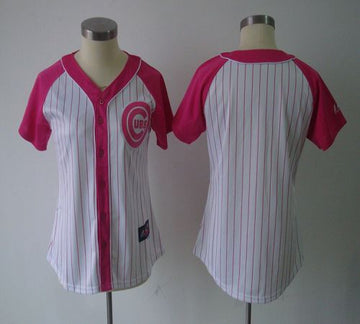 Custom Chicago Cubs white-pink Fashion jersey