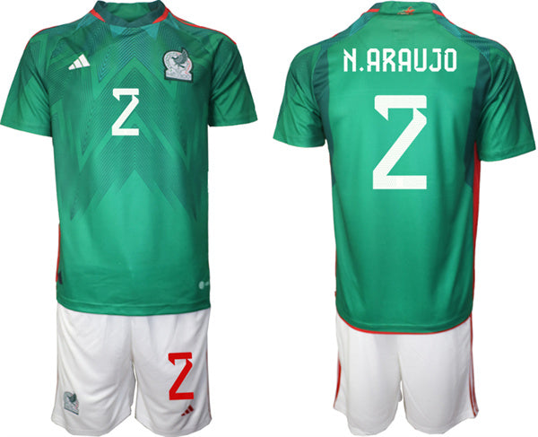 N.Araujo Mexico National Team green Home jersey