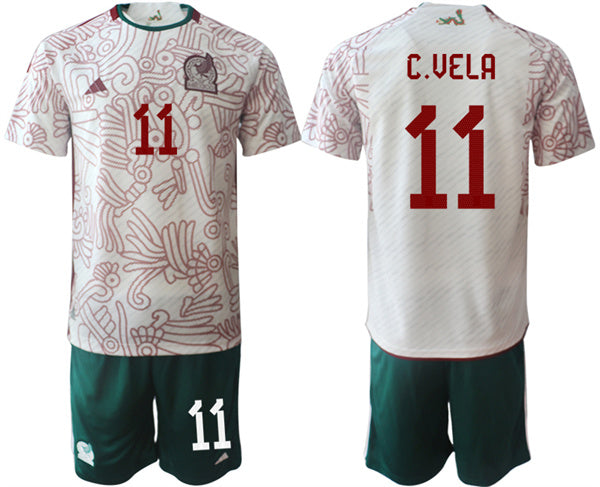 C.Vela Mexico National Team white Home jersey