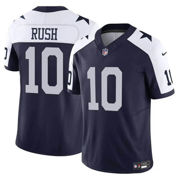 Cooper Rush Dallas Cowboys navy-white jersey