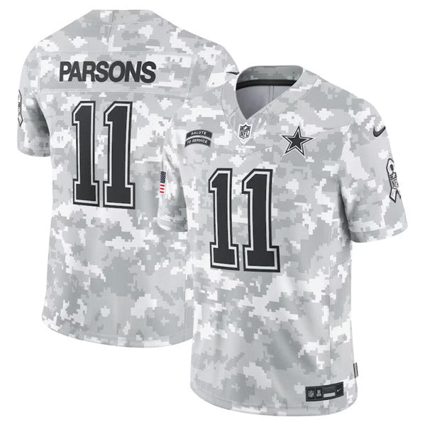 Micah Parsons Arctic Dallas Cowboys camo Salute To Service jersey