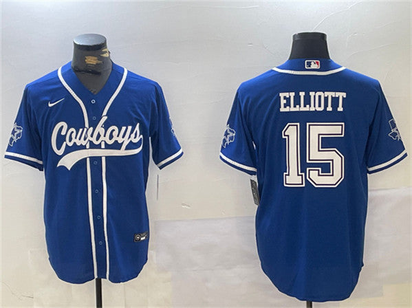 Ezekiel Elliott Dallas Cowboys royal jersey
