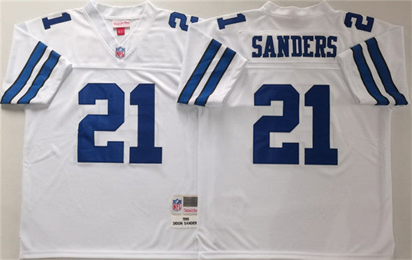 Deion Sanders Dallas Cowboys white Throwback jersey