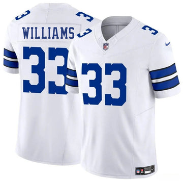 Javonte Williams Dallas Cowboys white FUSE jersey