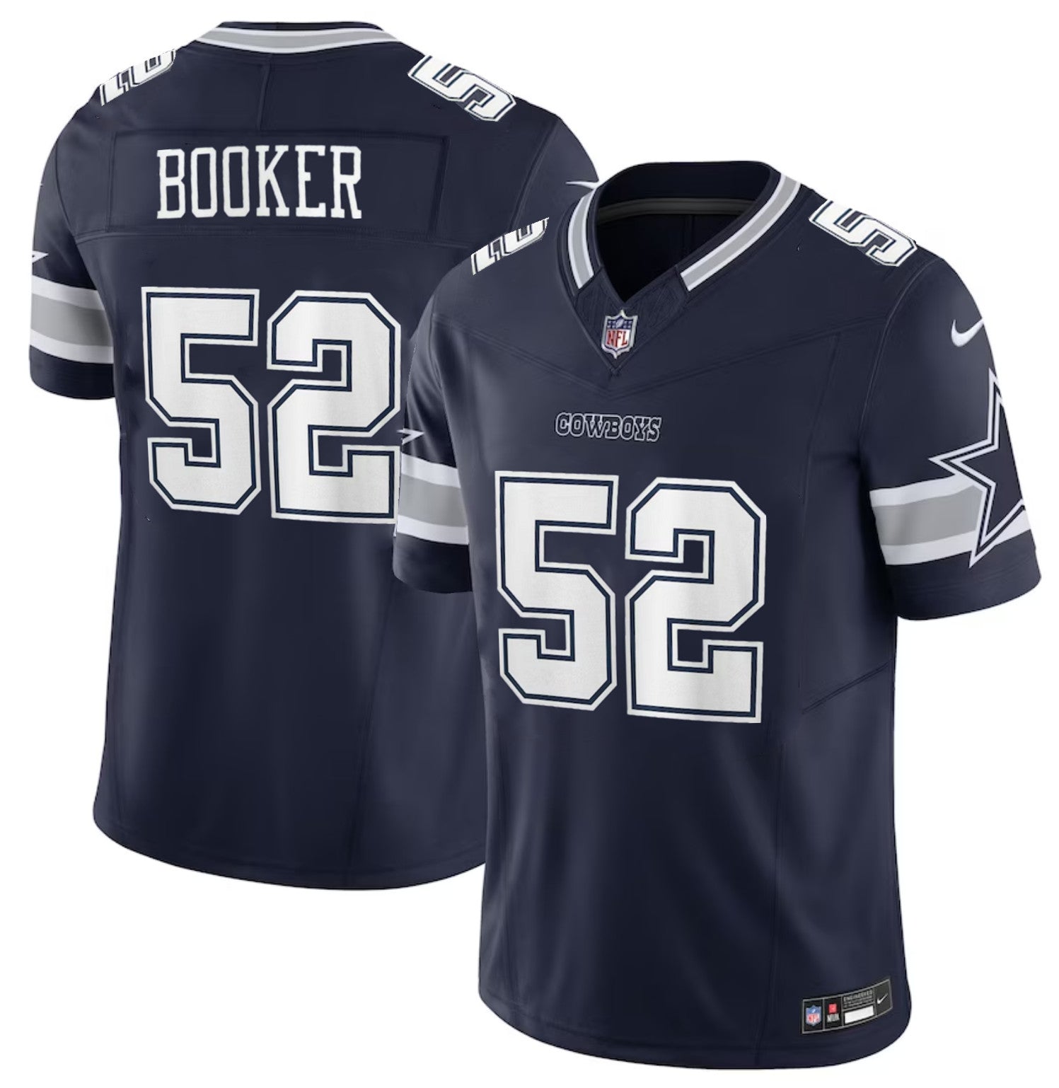 Tyler Booker Dallas Cowboys navy jersey