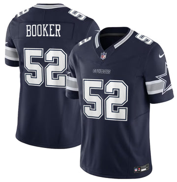 Tyler Booker Dallas Cowboys navy jersey