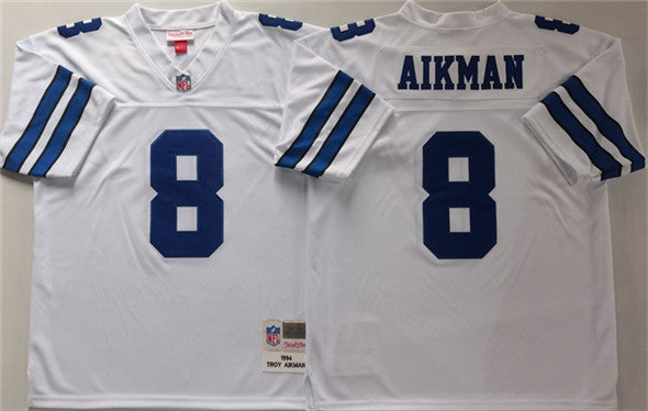 Troy Aikman Dallas Cowboys white Throwback jersey