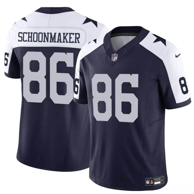 Luke Schoonmaker Dallas Cowboys navy-white jersey