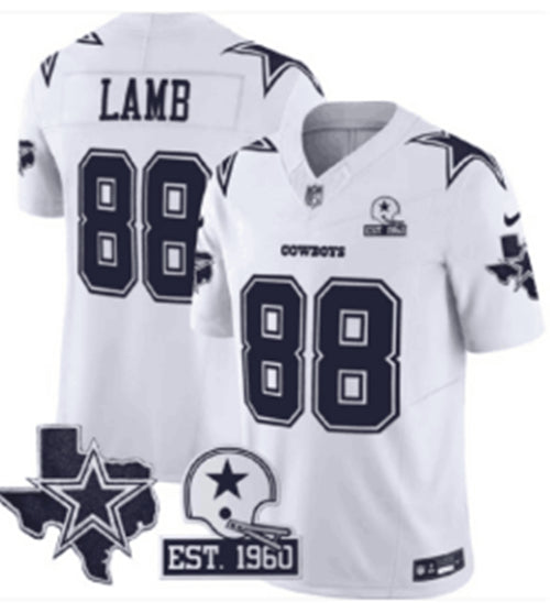 CeeDee Lamb Dallas Cowboys white jersey