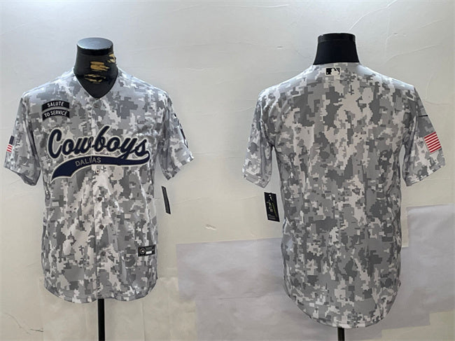 Custom Dallas Cowboys camo Salute To Service jersey