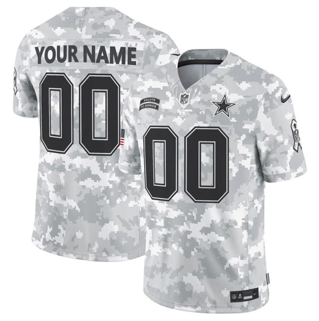 Custom Dallas Cowboys camo Salute To Service jersey